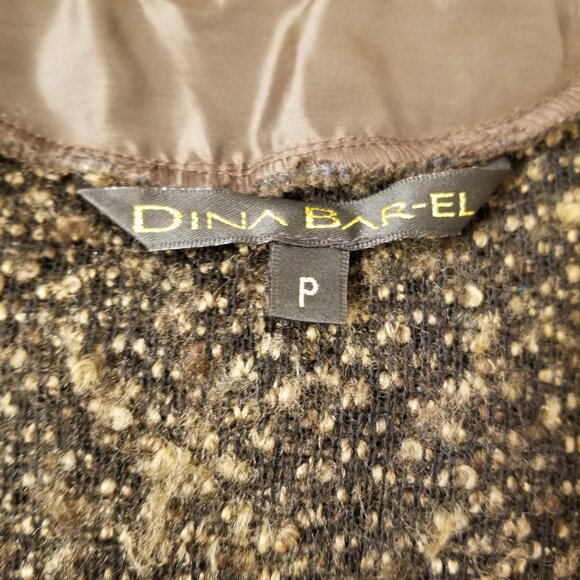 Dina Bar-el Stretch Knit Boucle Dressy Top with faux fur trim P Made in USA🎀❤❣ - Picture 10 of 16